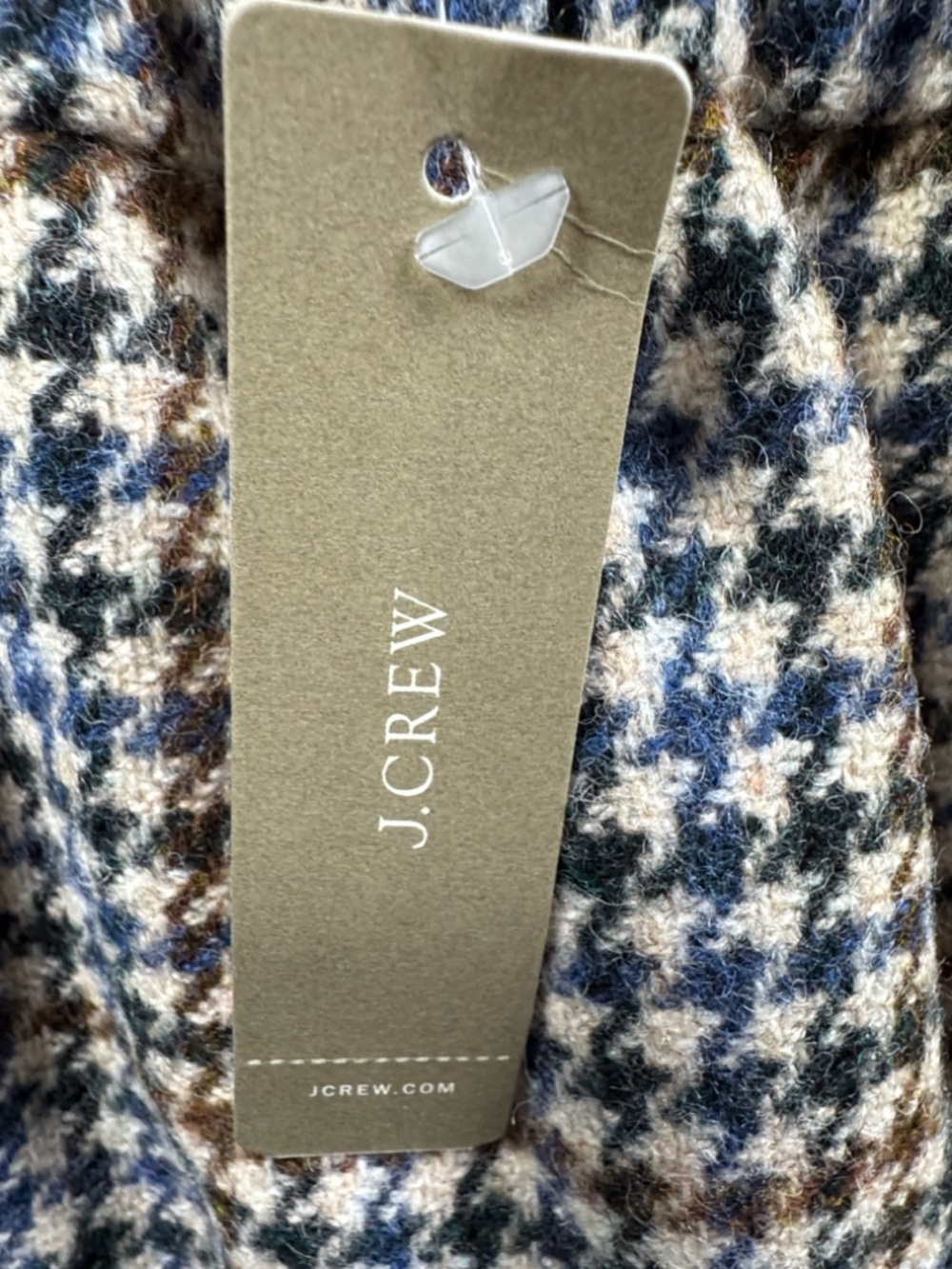 J. Crew Plaid Houndstooth Ruffle-Hem Mini Skirt in Blue and Tan - Picture 6 of 10